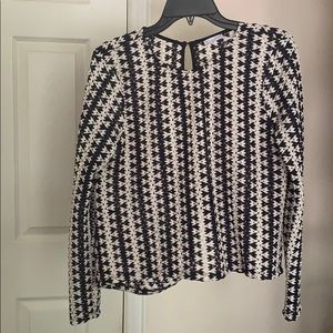 ZARA B/W Collection Waffle Open Knit Top